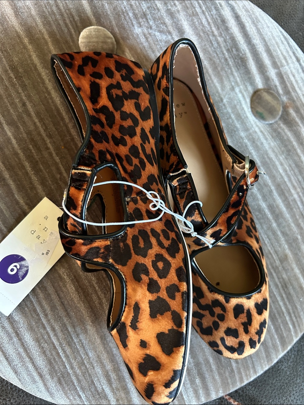 a new day Leopard Print Mary Jane Flats in Brown and Black - Picture 7 of 10